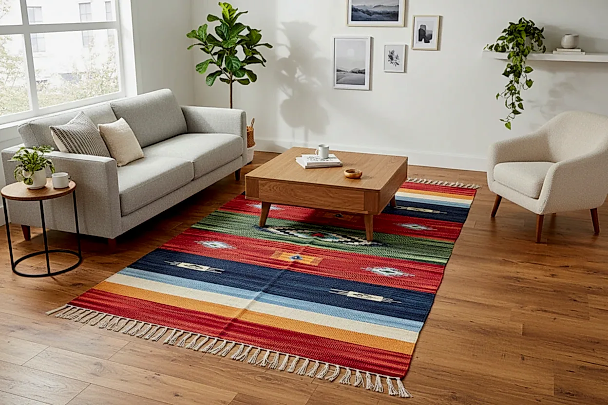 Pamuklu El Dokuma Kilim