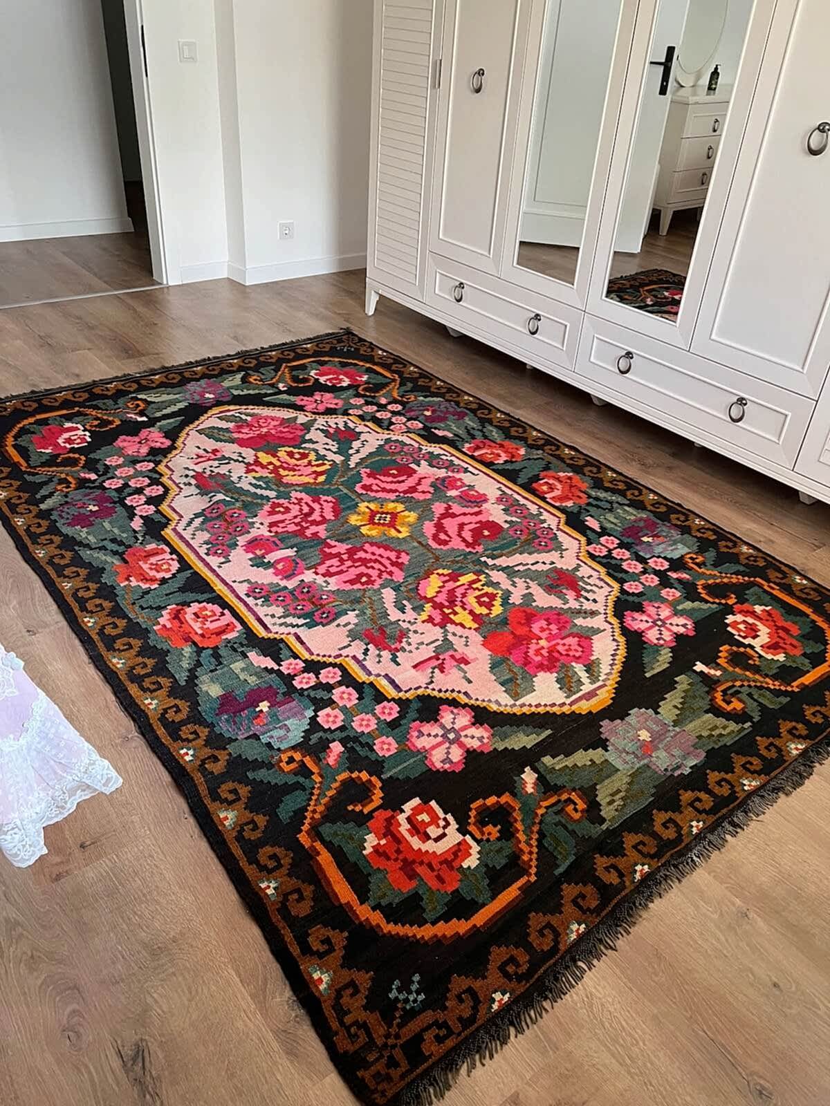 Orijinal Eski Karabağ El Dokuma Kilim