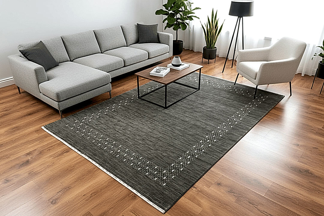 Lori El Dokuma Gri Yün Halı