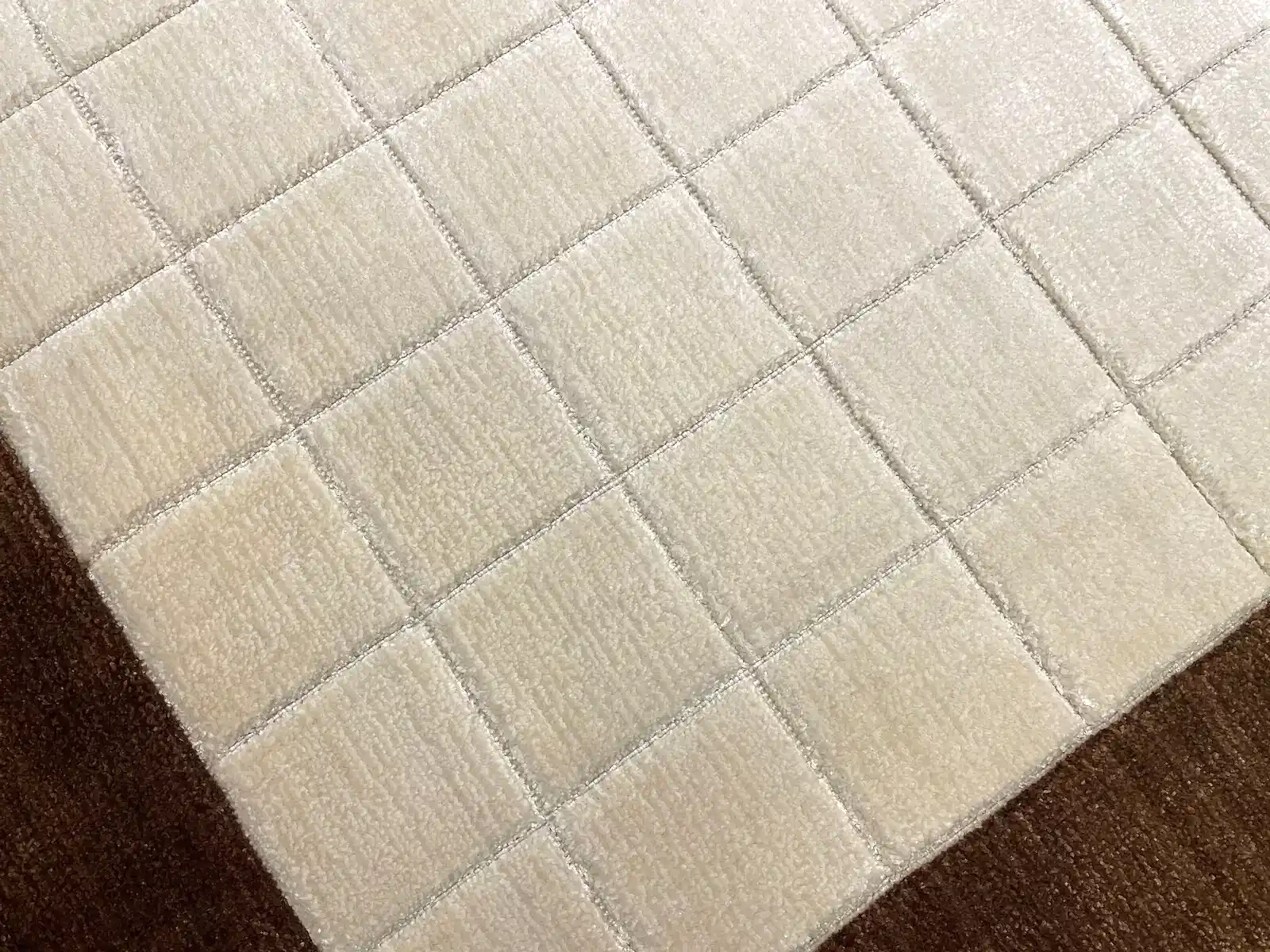 Lori El Dokuma Krem Kahve Yün Halı