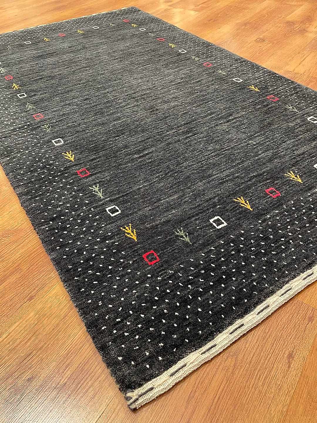 Lori El Dokuma Antrasit Yün Halı