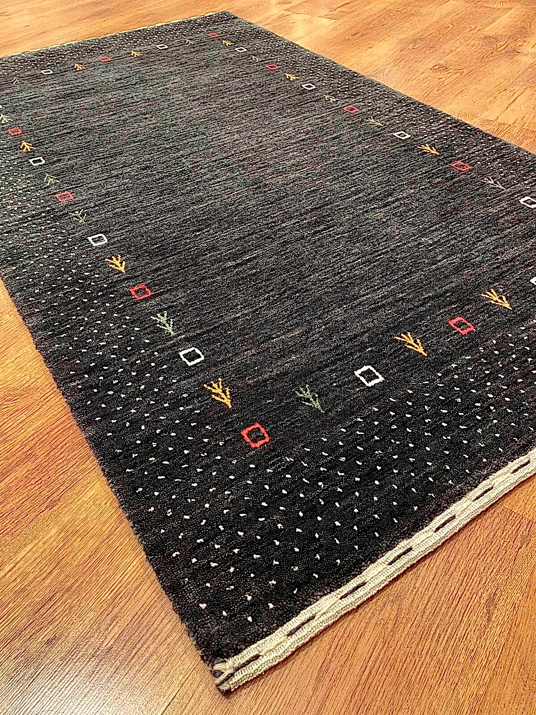 Lori El Dokuma Antrasit Yün Halı