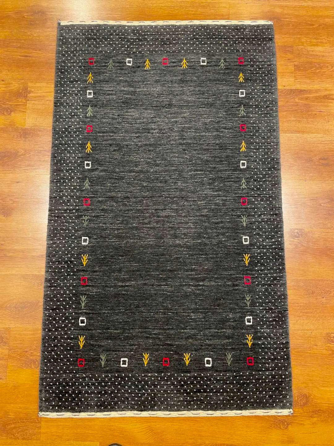 Lori El Dokuma Antrasit Yün Halı