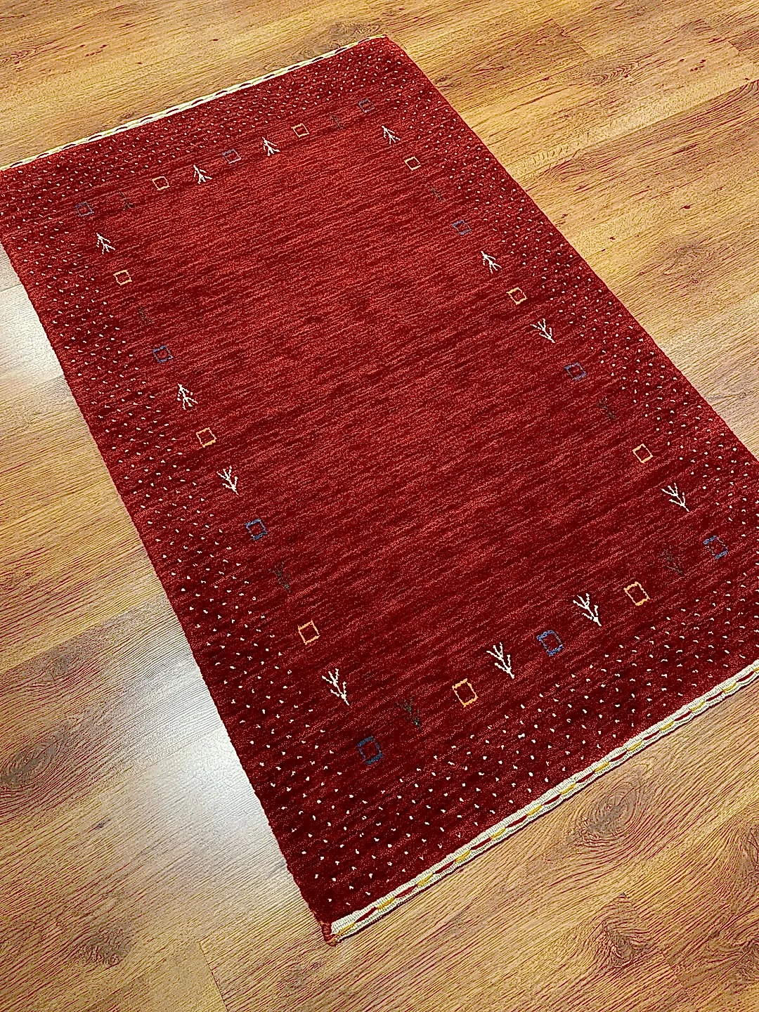 Lori El Dokuma Kırmızı Yün Halı