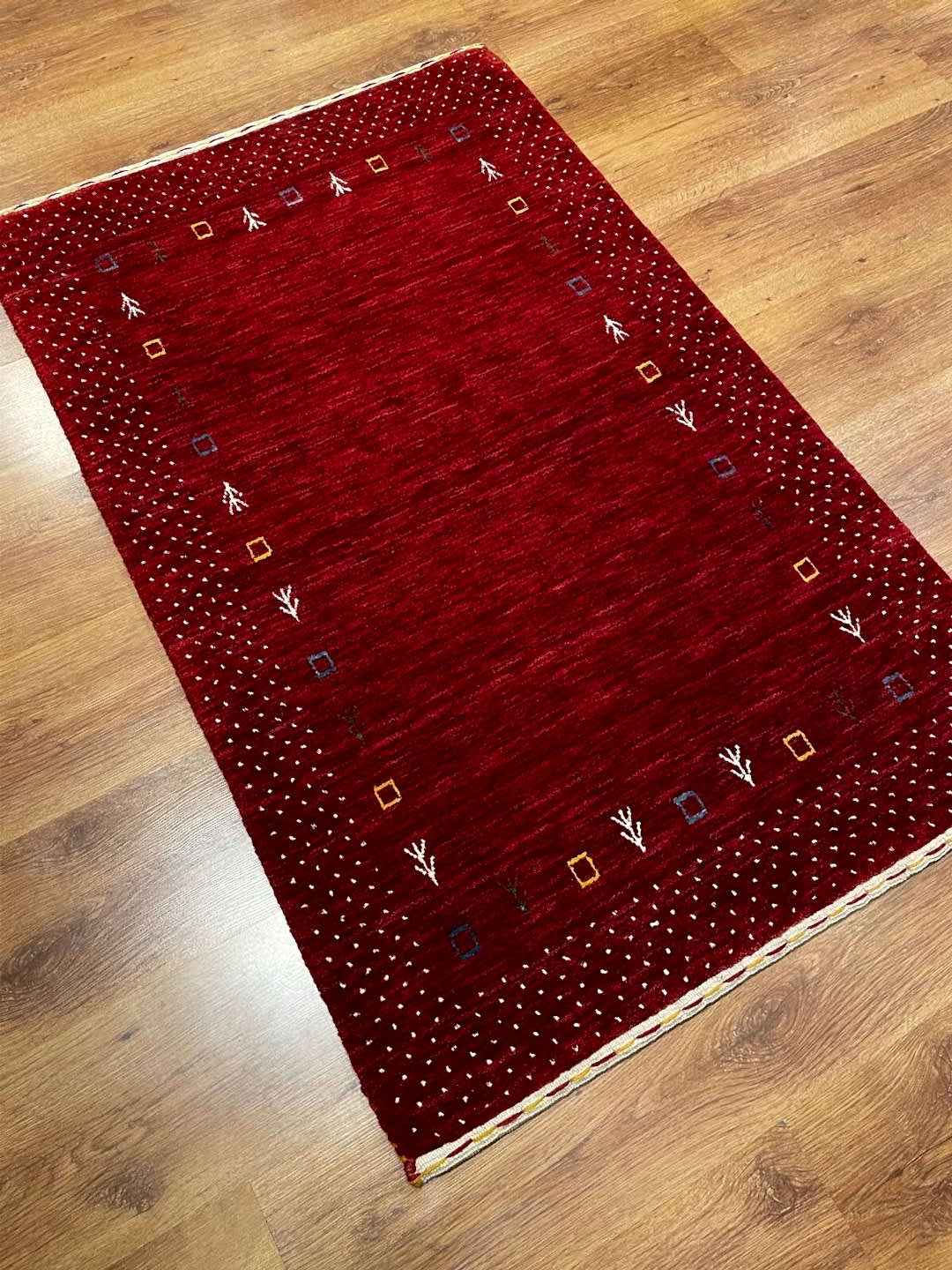 Lori El Dokuma Kırmızı Yün Halı