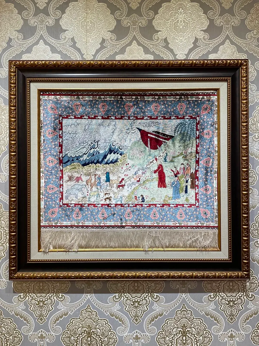 Saf İpek El Dokuma Tablo Halı