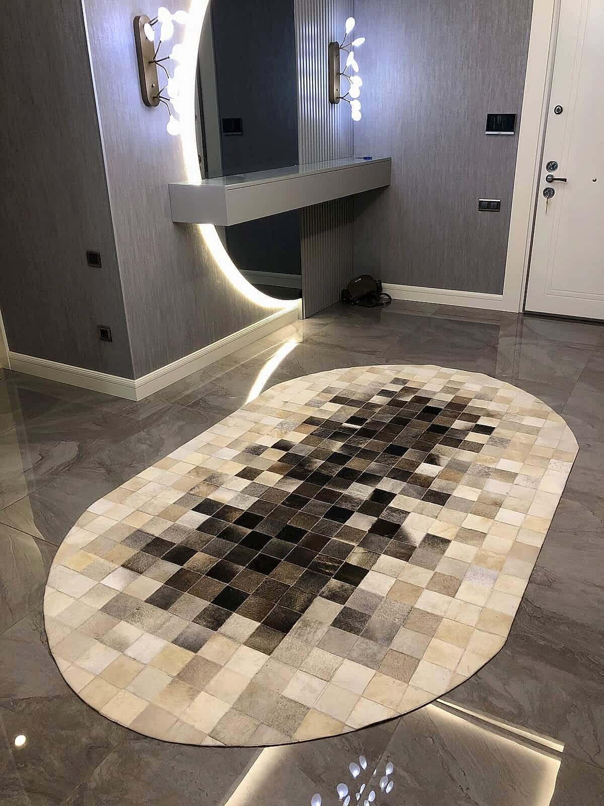 Patchwork Orijinal Deri Halı