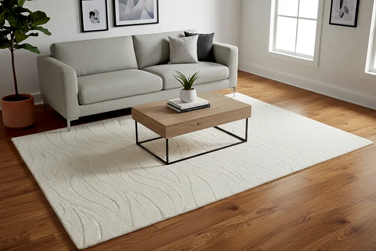 Lori El Dokuma Krem Yün Halı