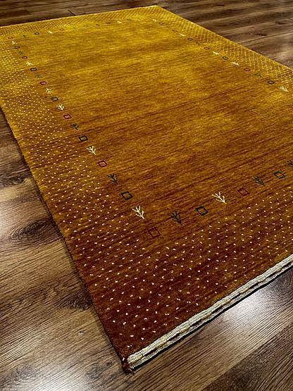 Lori El Dokuma Sarı Yün Halı