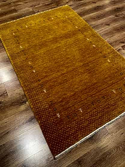 Lori El Dokuma Sarı Yün Halı