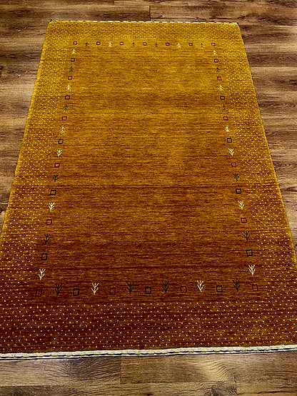 Lori El Dokuma Sarı Yün Halı