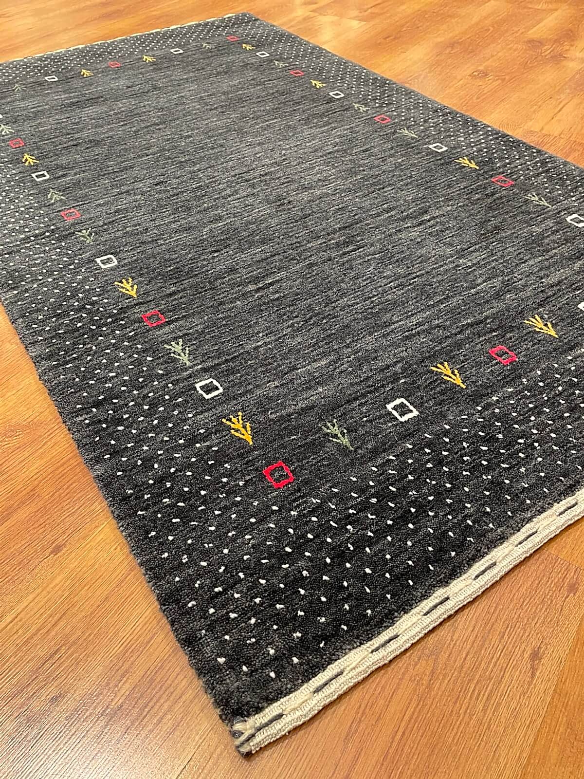 Lori El Dokuma Antrasit Yün Halı