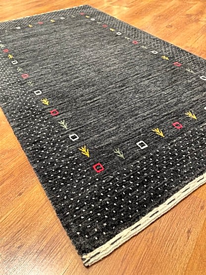 Lori El Dokuma Antrasit Yün Halı