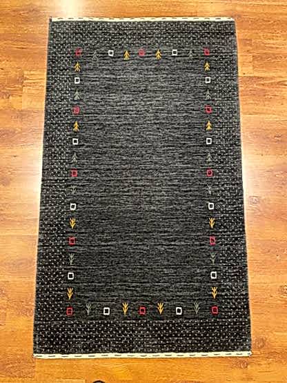 Lori El Dokuma Antrasit Yün Halı