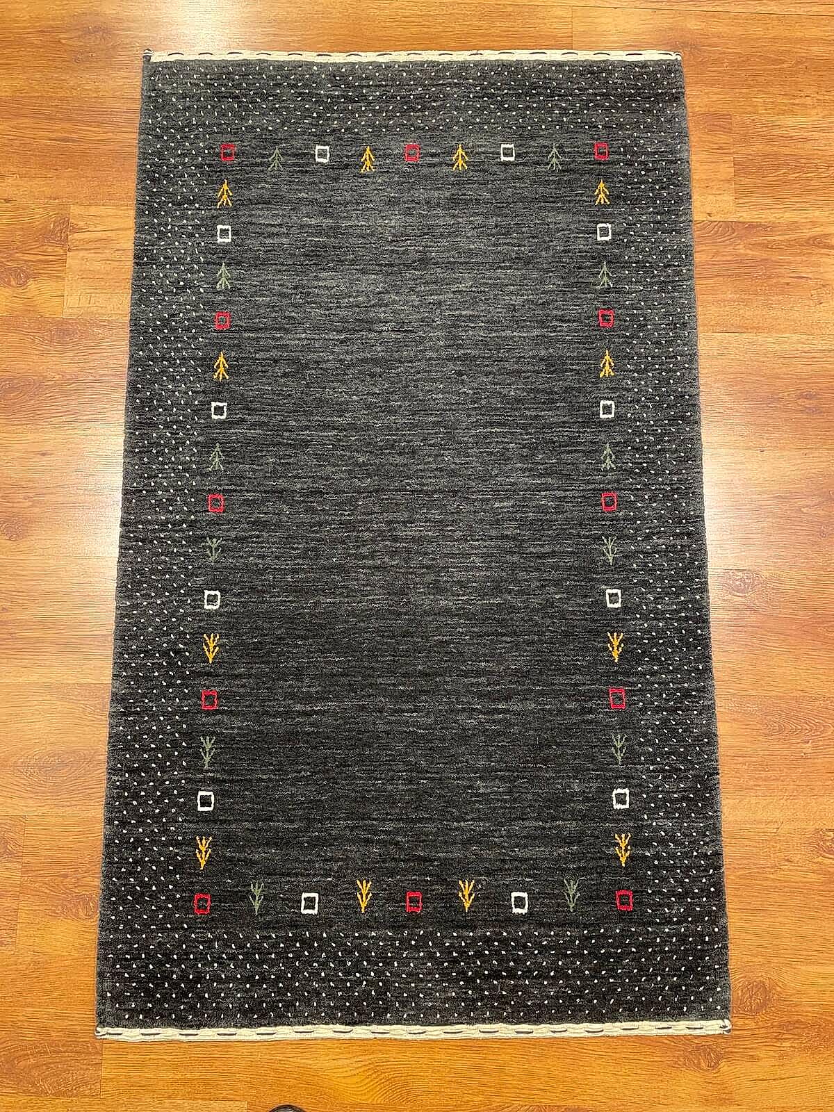 Lori El Dokuma Antrasit Yün Halı