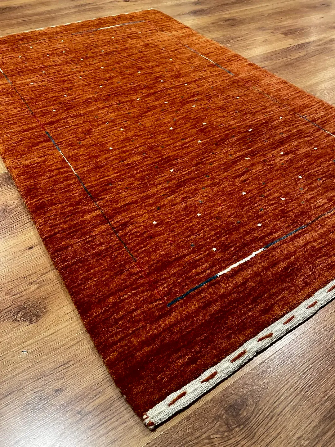 Lori El Dokuma Turuncu Yün Halı