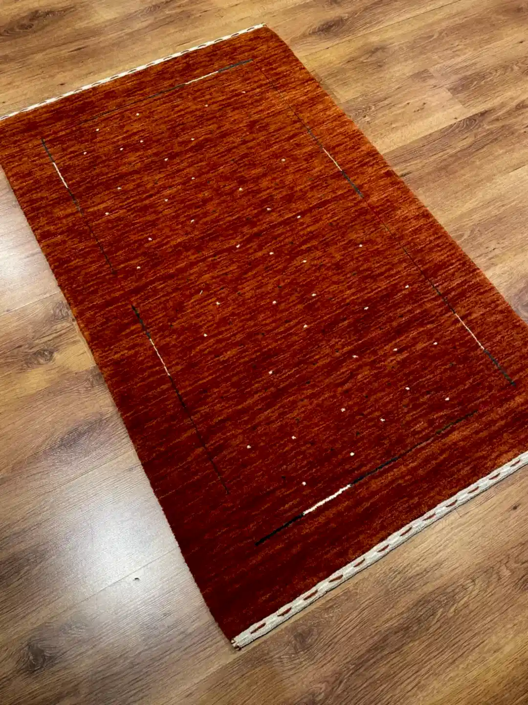 Lori El Dokuma Turuncu Yün Halı