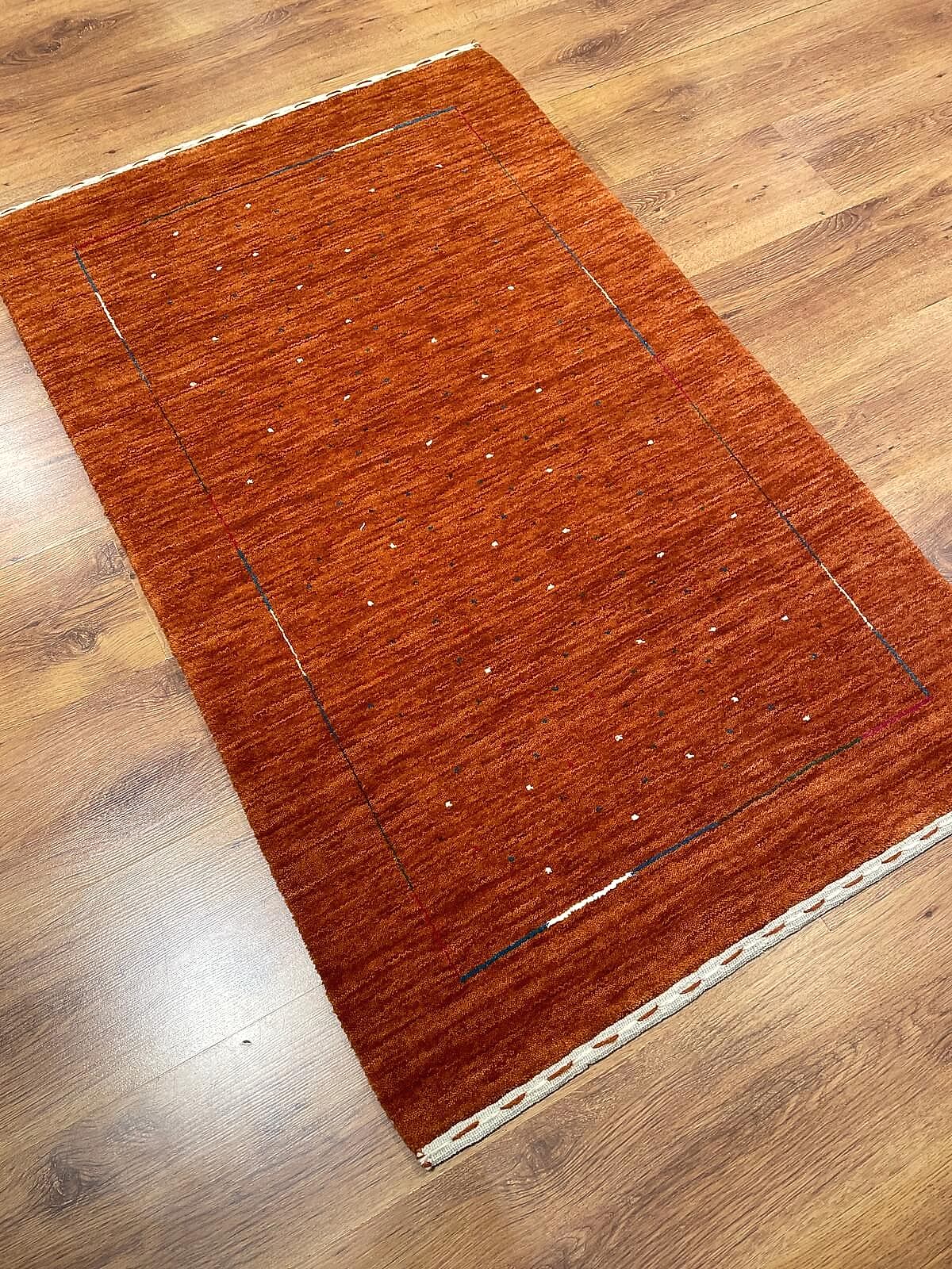 Lori El Dokuma Turuncu Yün Halı