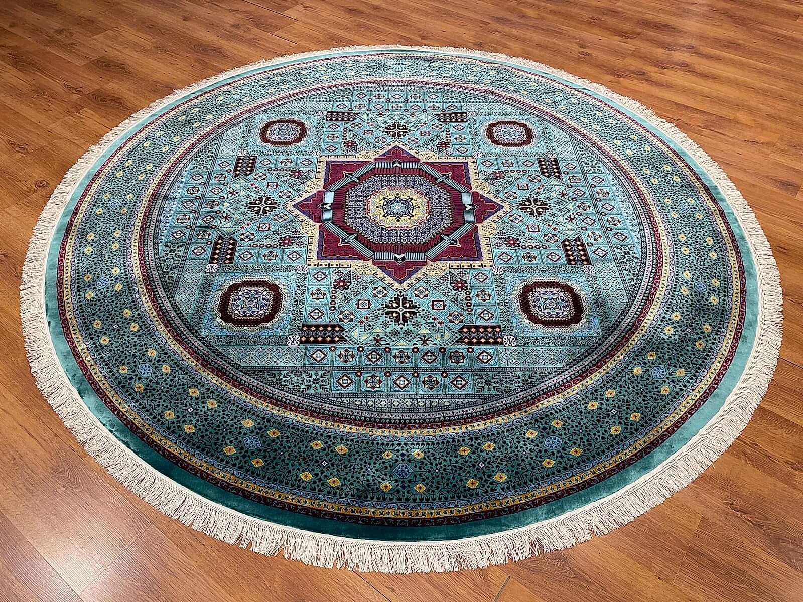 Quality Carpet Bambu Halı Yuvarlak 8141A