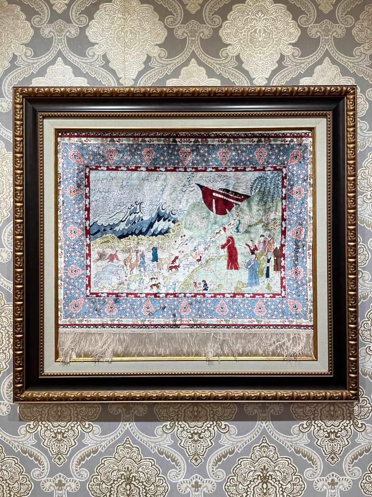 Saf İpek El Dokuma Tablo Halı